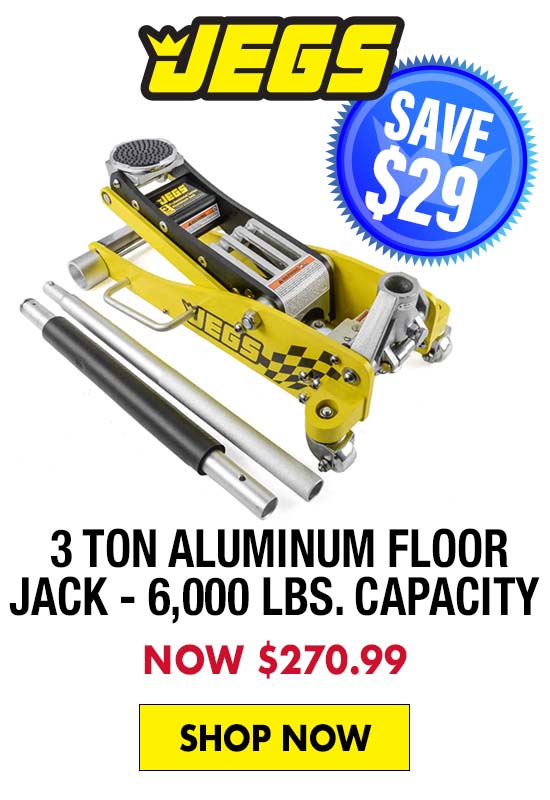 JEGS 3 Ton Aluminum Floor Jack 6,000 lbs. Capacity - Now $270.99