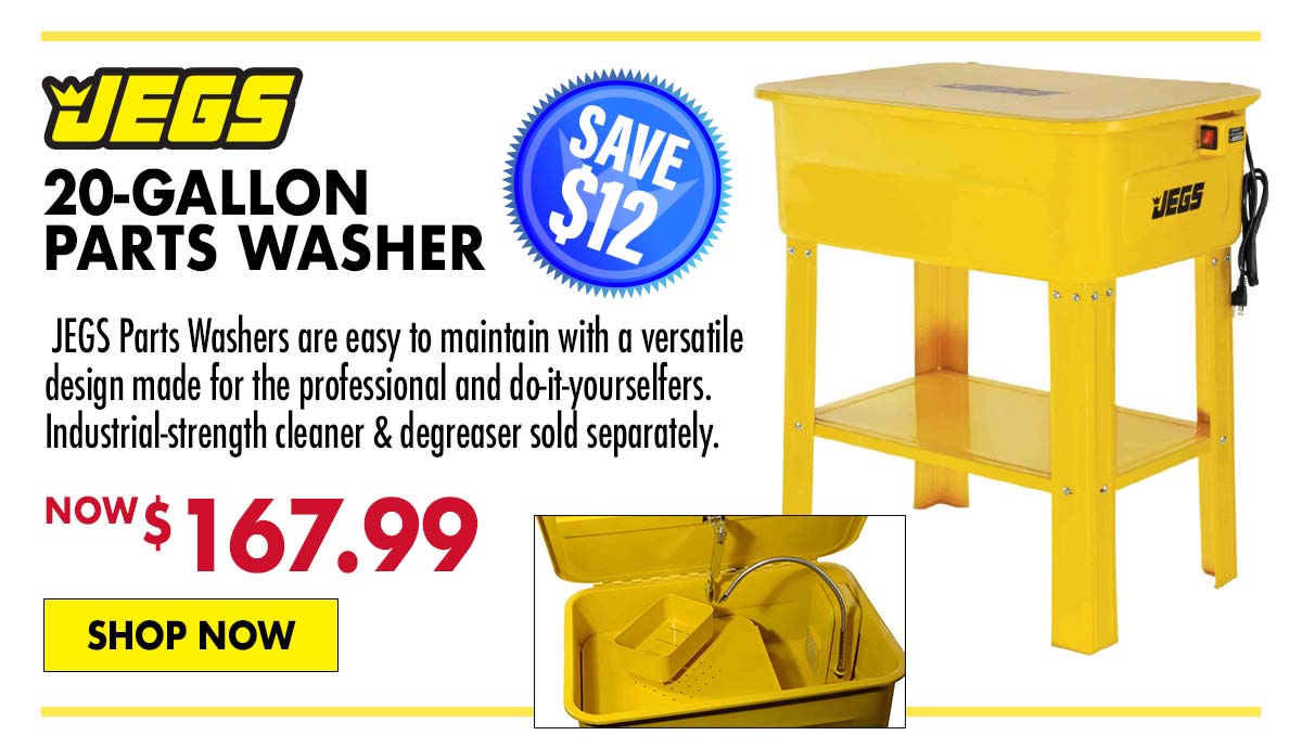 JEGS 20-Gallon Parts Washer - Now $167.99