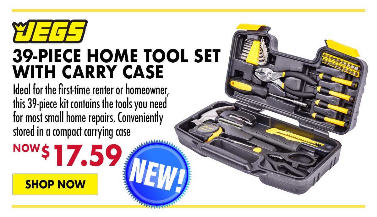 JEGS 39-Piece Home Tool Set with Carry Case - Now $17.59
