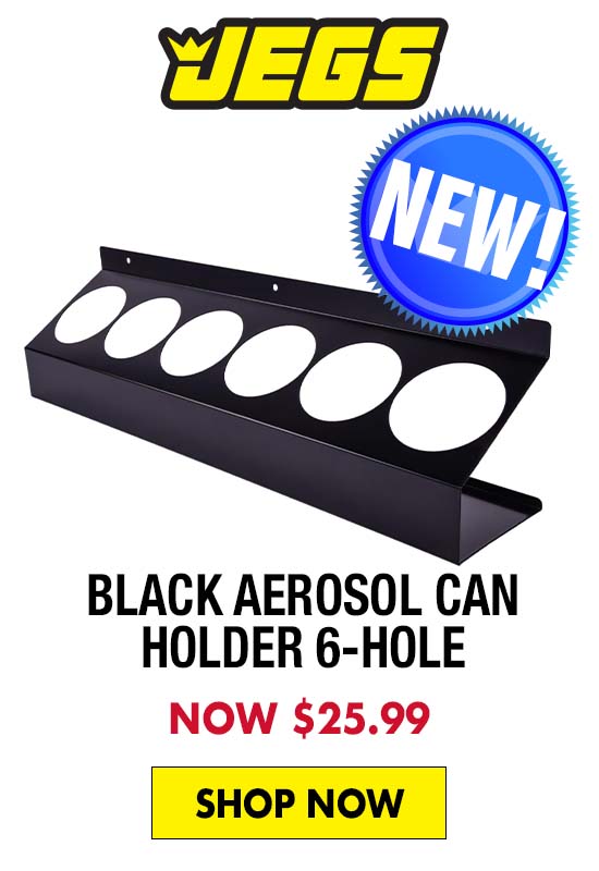 JEGS Black Aerosol Can Holder 6-Hole - Now $25.99