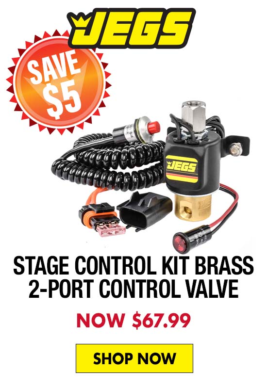 JEGS Stage Control Kit Brass 2-Port Control Valve - Now $67.99