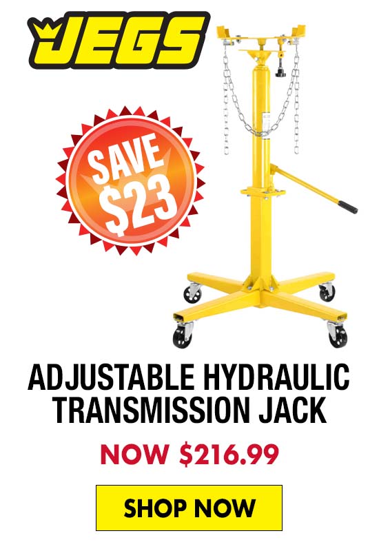 JEGS Adjustable Hydraulic Transmission Jack - Now $216.99