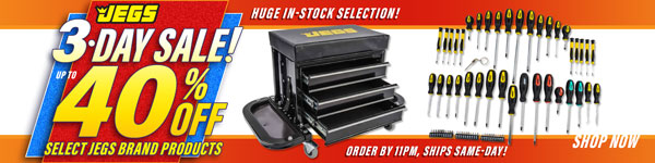 JEGS 3-Day Sale - Up To 40% Off Select JEGS Brand Products