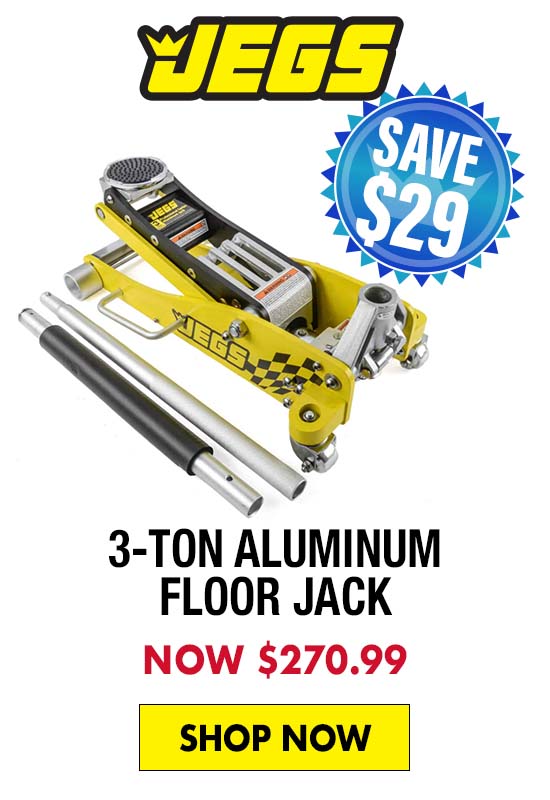 JEGS 3-Ton Aluminum Floor Jack - NOW $270.99