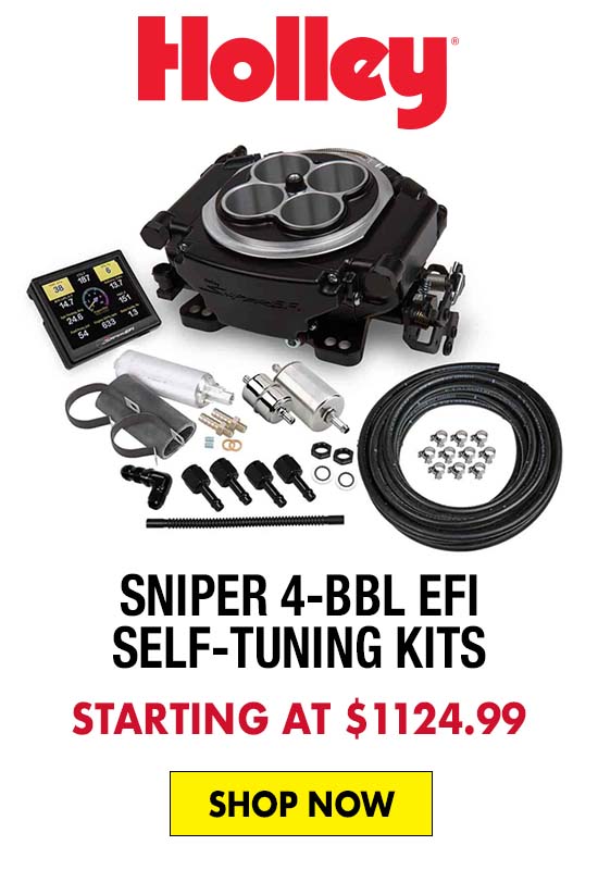 Holley Sniper 4-bbl EFI Self-Tuning Kits - Starting at $1,124.99