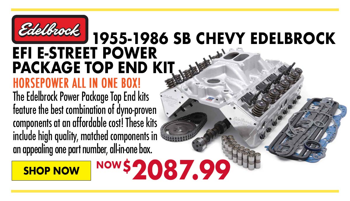 Edelbrock 1955-1986 SB Chevy Edelbrock EFI E-Street Power Package Top End Kit - Now $2,087.99