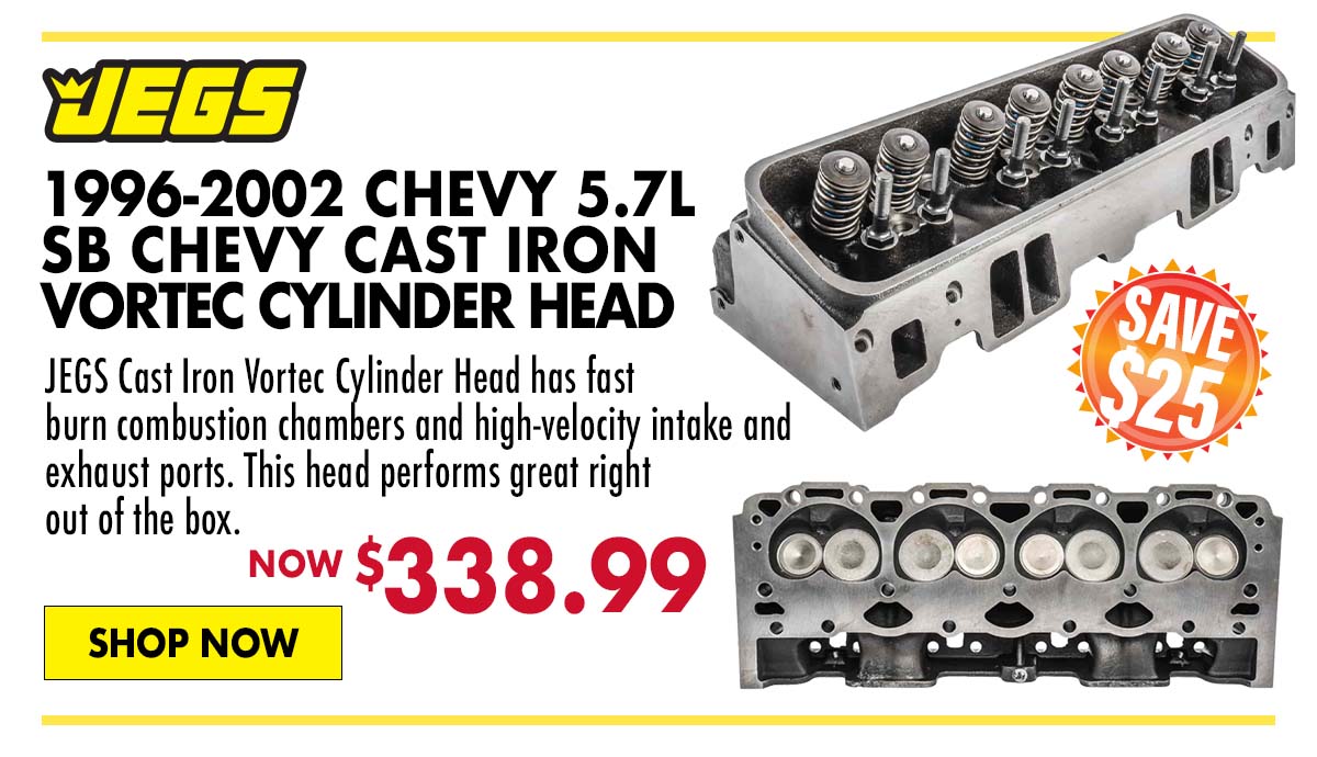 JEGS 1996-2002 Chevy 5.7L SB Chevy Cast Iron Vortec Cylinder Head - Now $338.99
