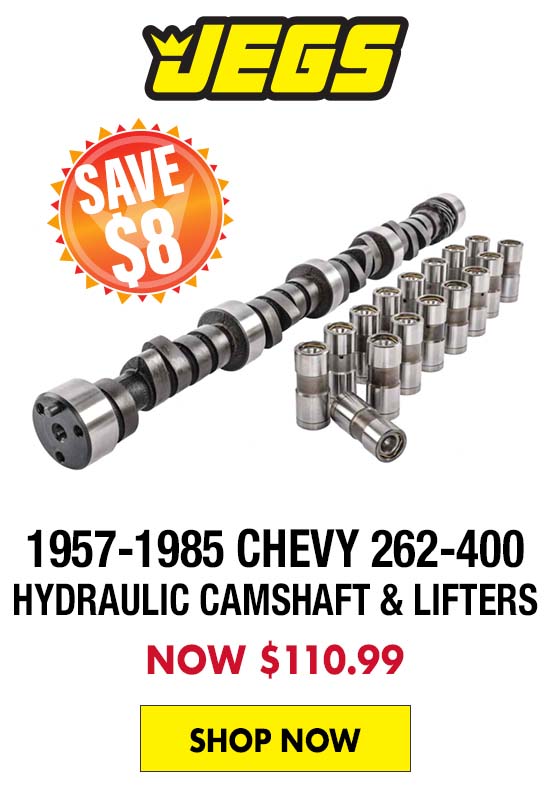 JEGS 1957-1985 Chevy 262-400 Hydraulic Camshaft & Lifters - Now $110.99