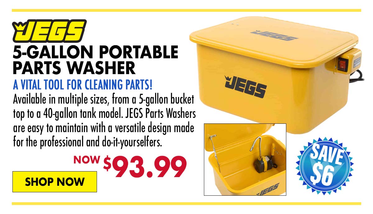 JEGS 5-Gallon Portable Parts Washer - Now $93.99