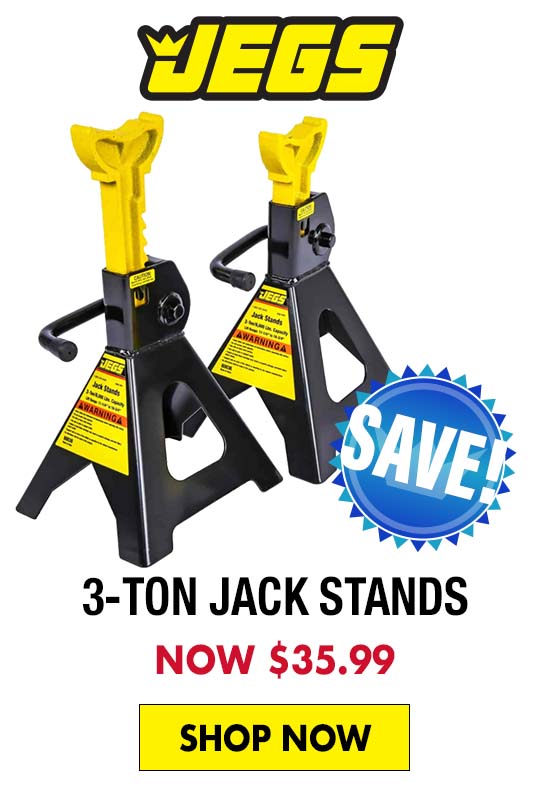 JEGS 3-Ton Jack Stands - Now $35.99