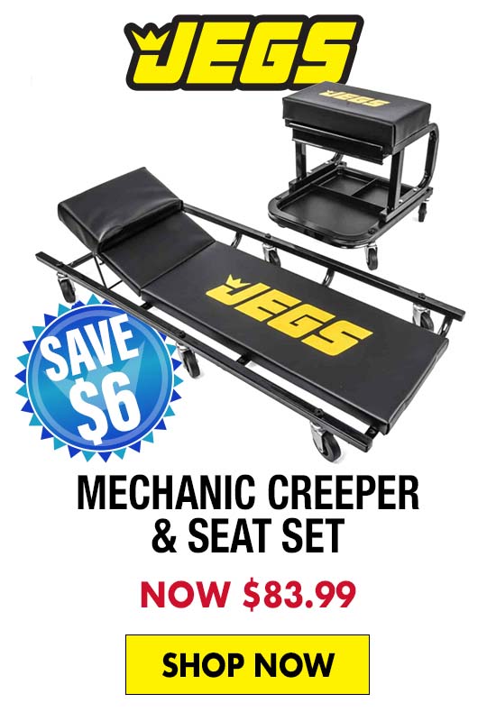 JEGS Mechanic Creeper & Seat Set - Now $83.99