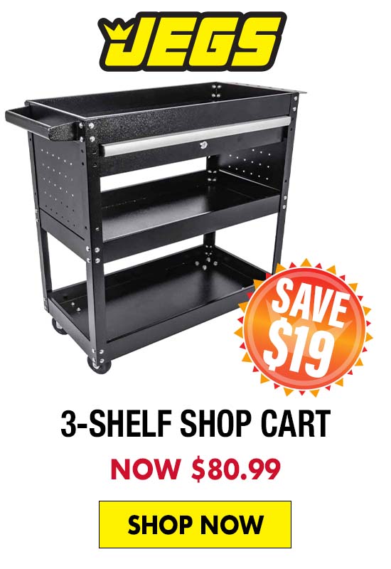JEGS 3-Shelf Shop Cart - Now $80.99 SAVE $19