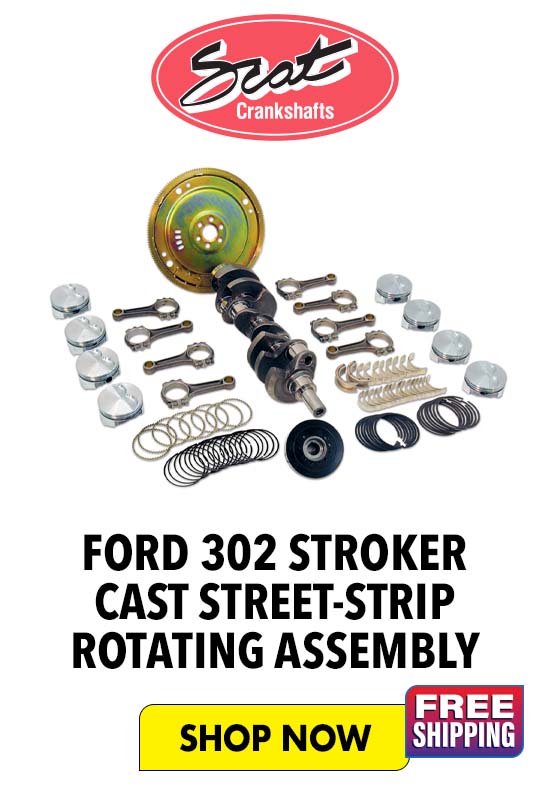 Scat Ford 302 Stroker Cast Street-Strip Rotating Assembly - Shop Now  FORD 302 STROKER CAST STREET-STRIP ROTATING ASSEMBLY 