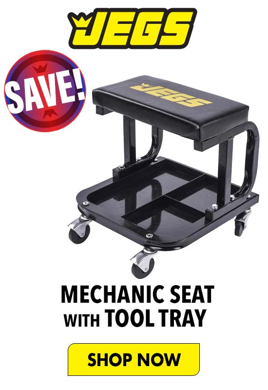 JEGS Mechanic Seat with Tool Tray - Shop Now  MECHANIC SEAT witH TOOL TRAY 
