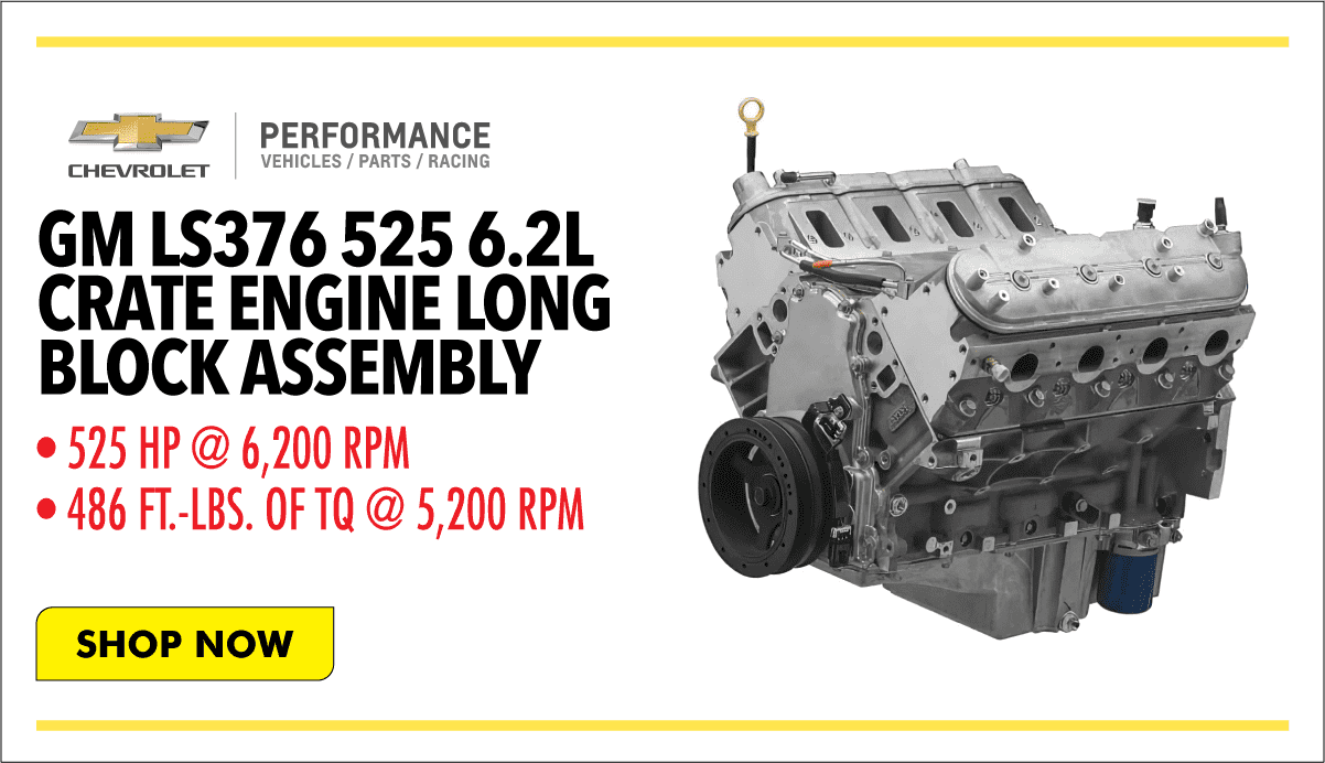 Chevrolet Performance GM LS376 525 6.2L Crate Engine Long Block Assembly