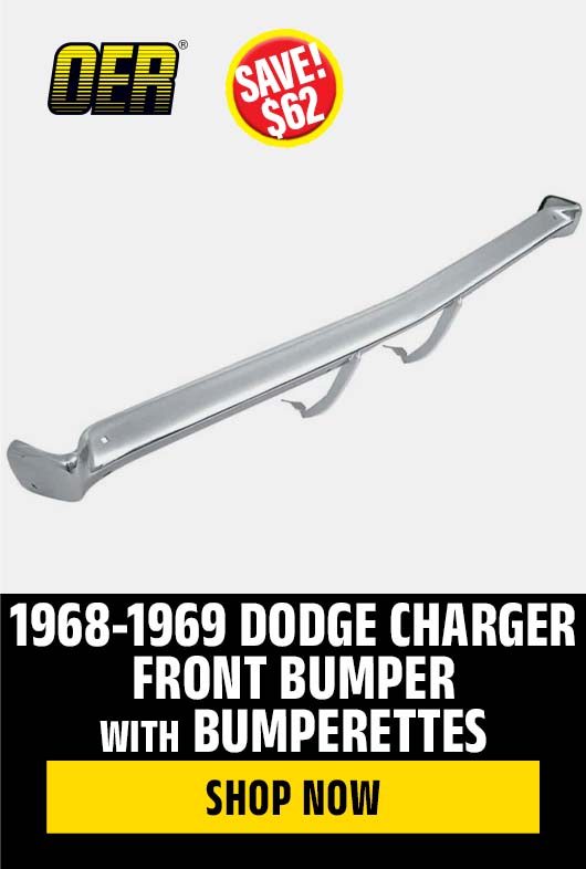 1968-1969 Dodge Charger Front Bumper With Bumperettes