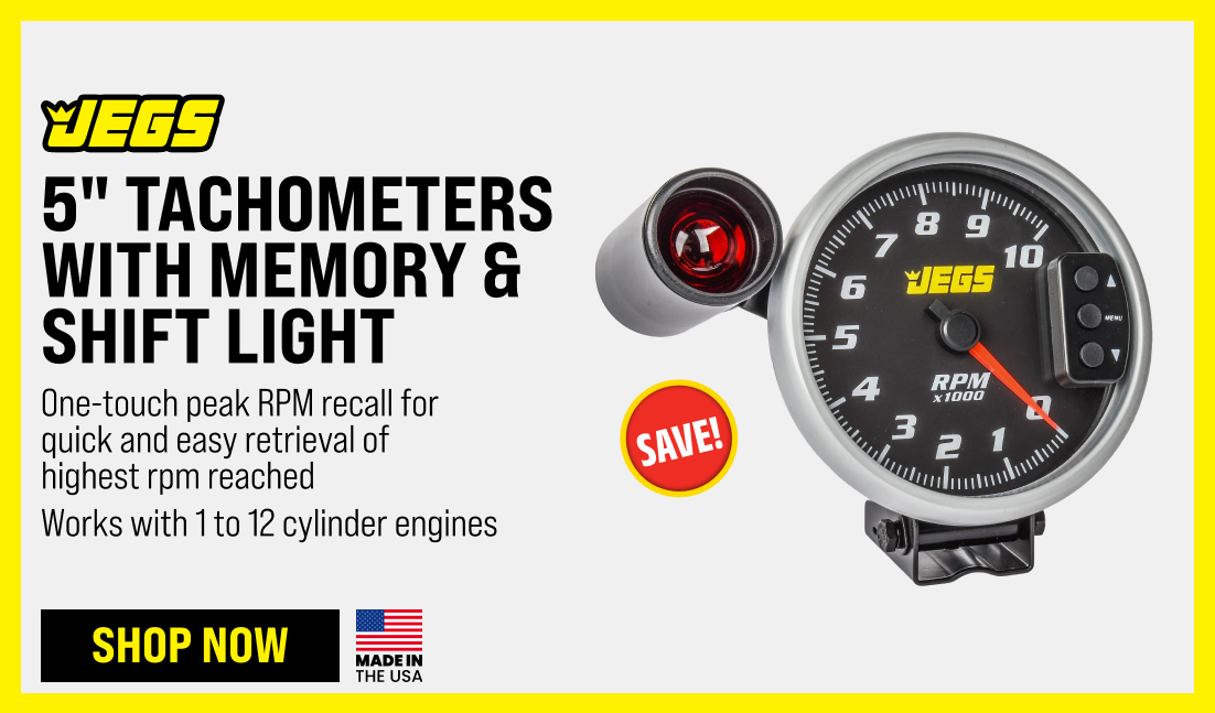 5" Tachometers with Memory & Shift Light