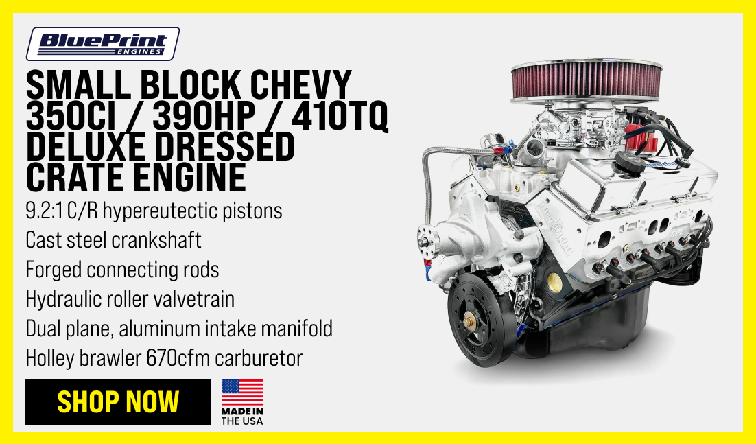 Small Block Chevy 350ci / 390HP / 410TQ Deluxe Dressed Crate Engine
