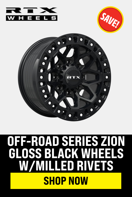 Off-Road Series Zion Gloss Black Wheels w/Milled Rivets