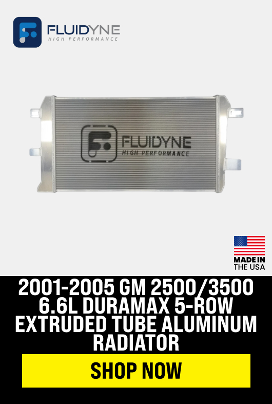2001-2005 GM 2500/3500 6.6L Duramax 5-Row Extruded Tube Aluminum Radiator