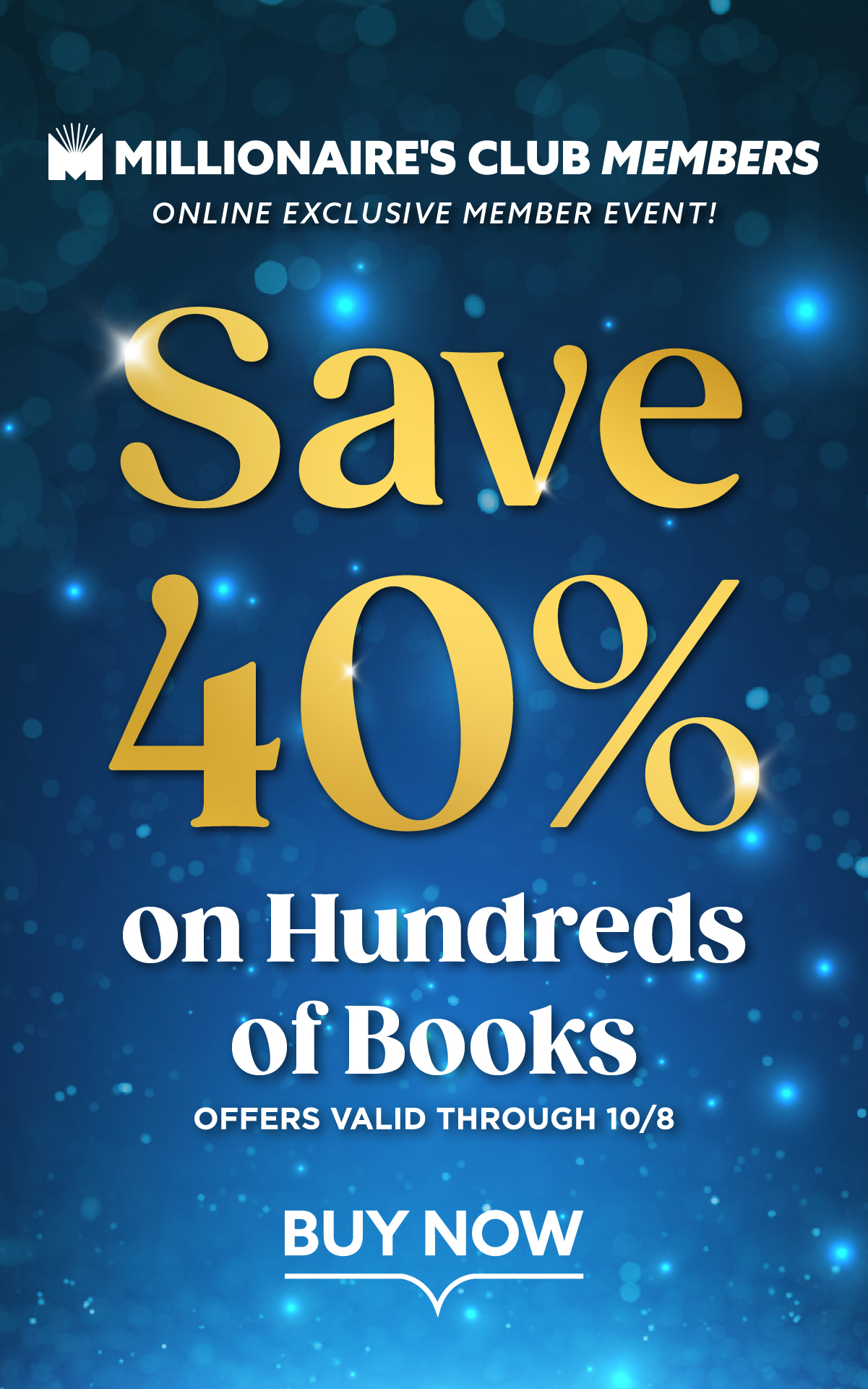Save 40% on Hundreds of Books through 10/8