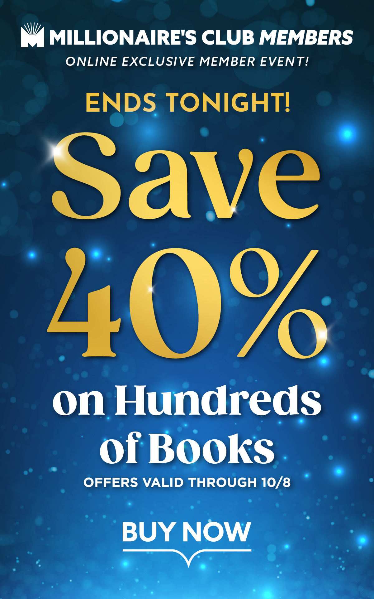 Save 40% on Hundreds of Books through 10/8