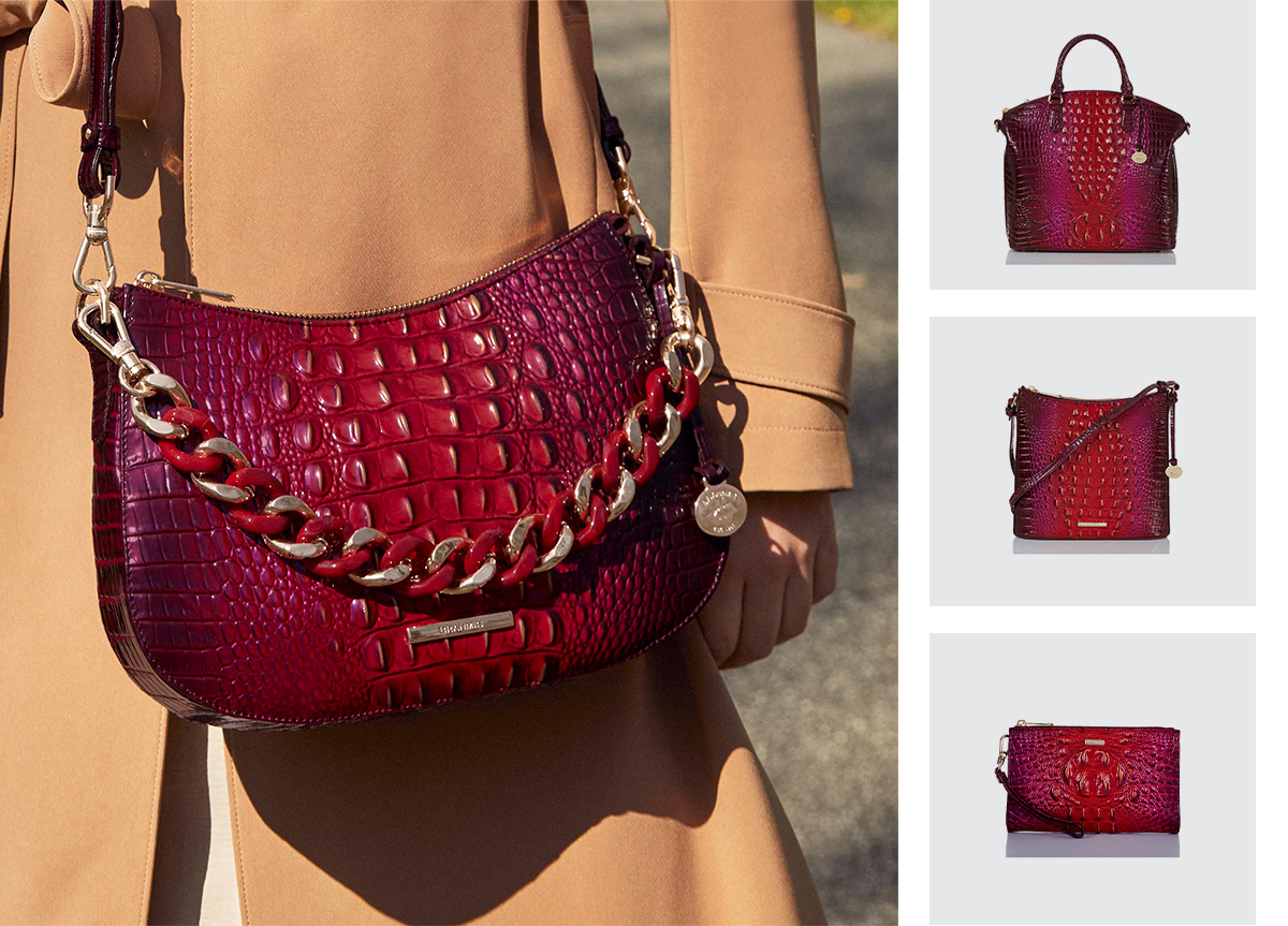Sold at Auction: BRAHMIN RED PURSE