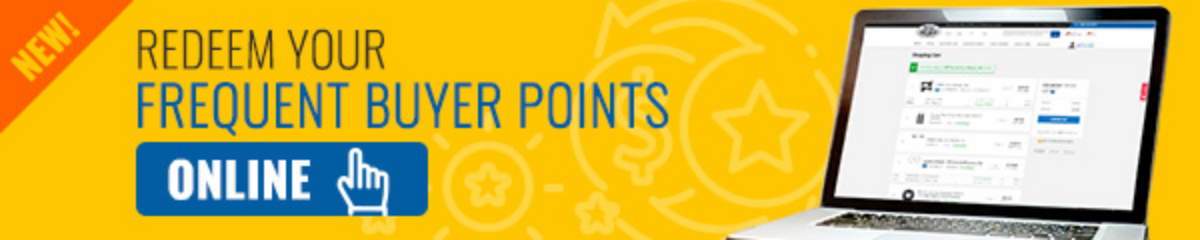 REDEEM YOUR FREQUENT BUYER POINTS