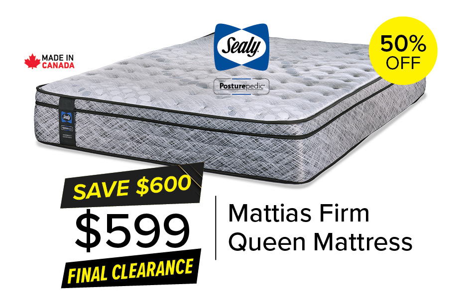 50% Off Mattias Firm Queen Mattress