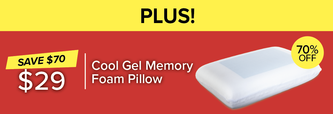 70% off Cool Gel Memory Foam Pillow