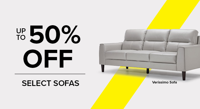 Up to 50% off Select Sofas