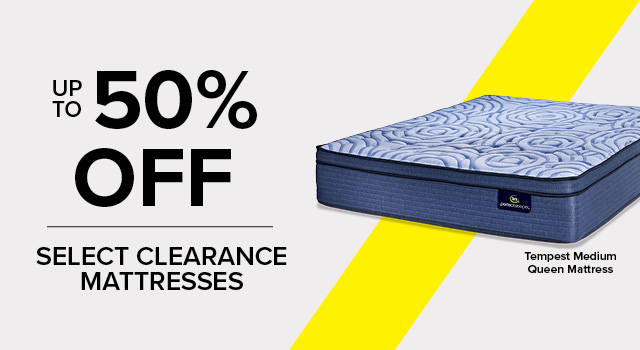 Up to 50% off Select Clearance Mattresses
