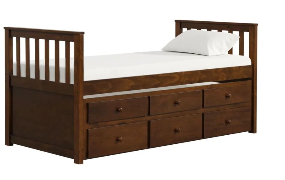 Trudy 3-Piece Twin Captain Bed with Trundle