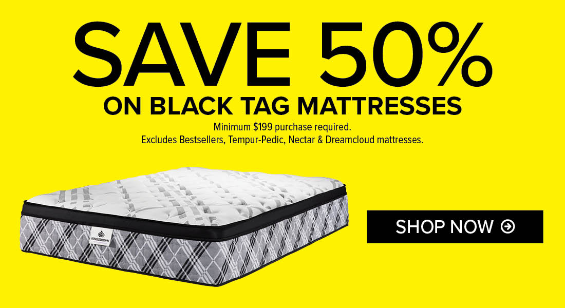 Save 50% On Black Tag Mattresses