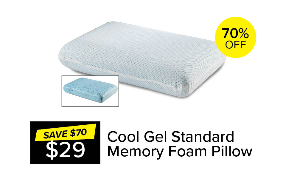 Cool Gel Standard Memory Foam Pillow