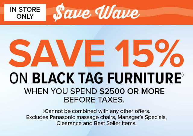 Save 15% On Black Tag Furniture