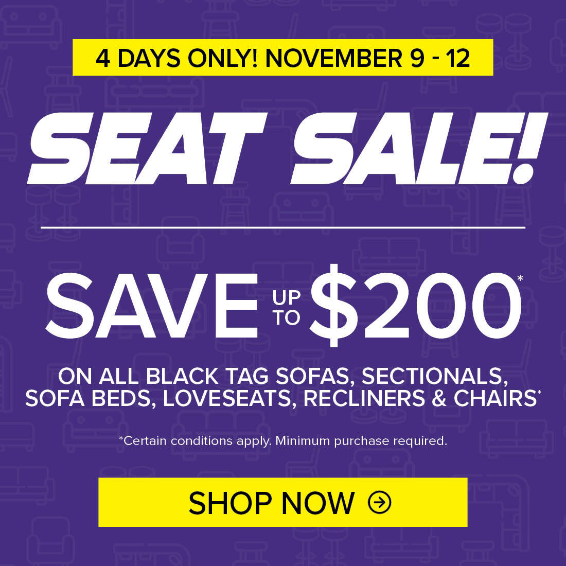 Seat Sale!