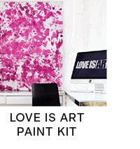 Love is Art Romantic Canvas & Paint Kit  LOVE IS ART PAINT KIT 