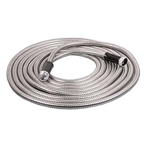 Tornado Tools 100' Stainless Steel Garden Hose with Nozzle