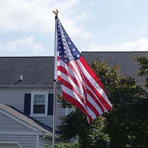 Fly-Right American Flag and 16 foot Pole Kit