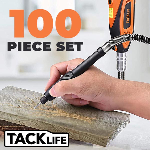 TACKLIFE 100-Piece Rotary Tool Set