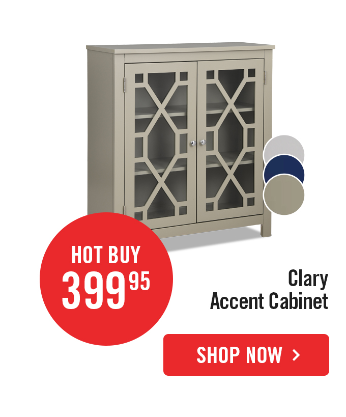 Clary Accent Cabinet - Grey