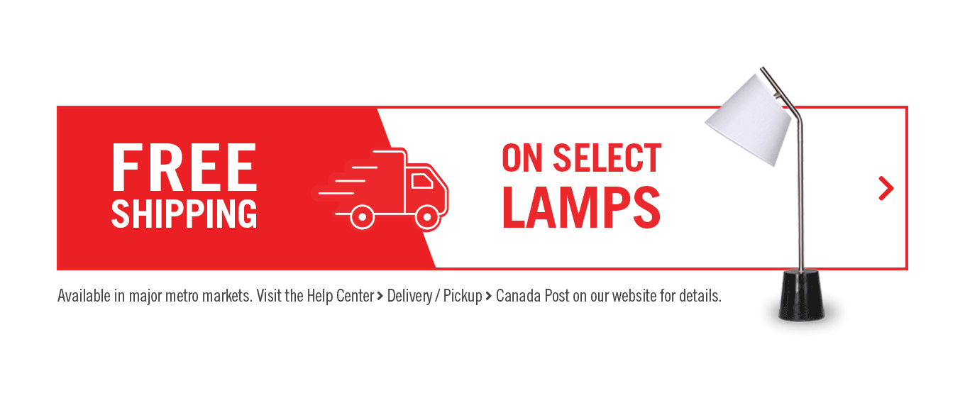 Free shipping on select lamps.