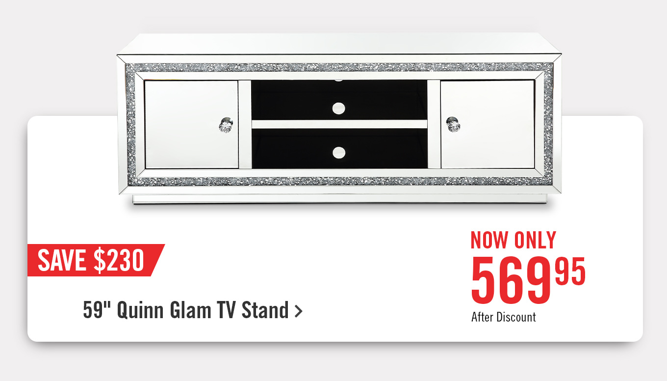 59 inch Quinn Glam TV Stand.