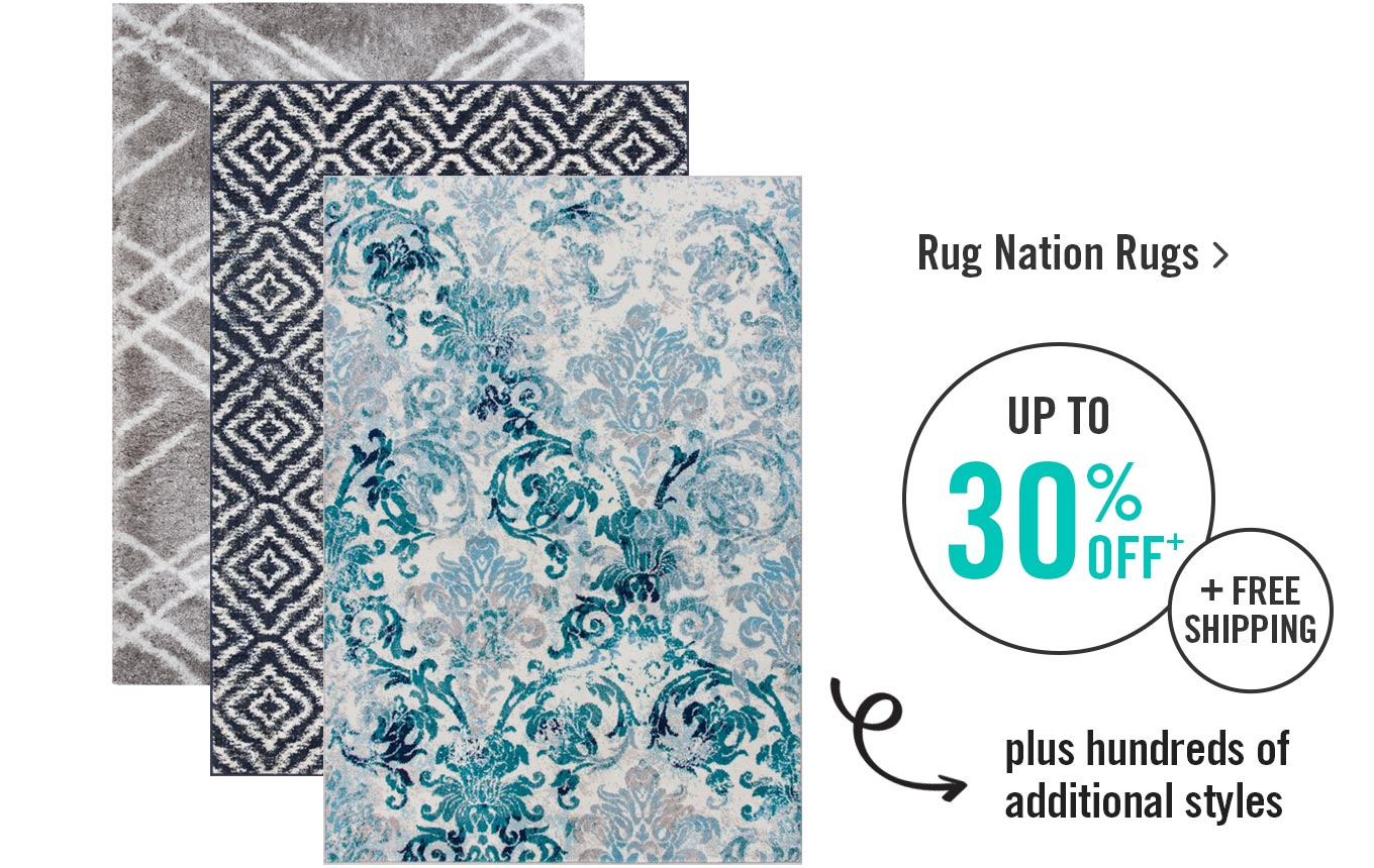 Up to 20% off rugs.