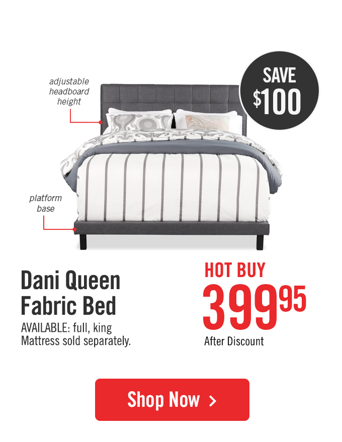 Dani queen platform bed.