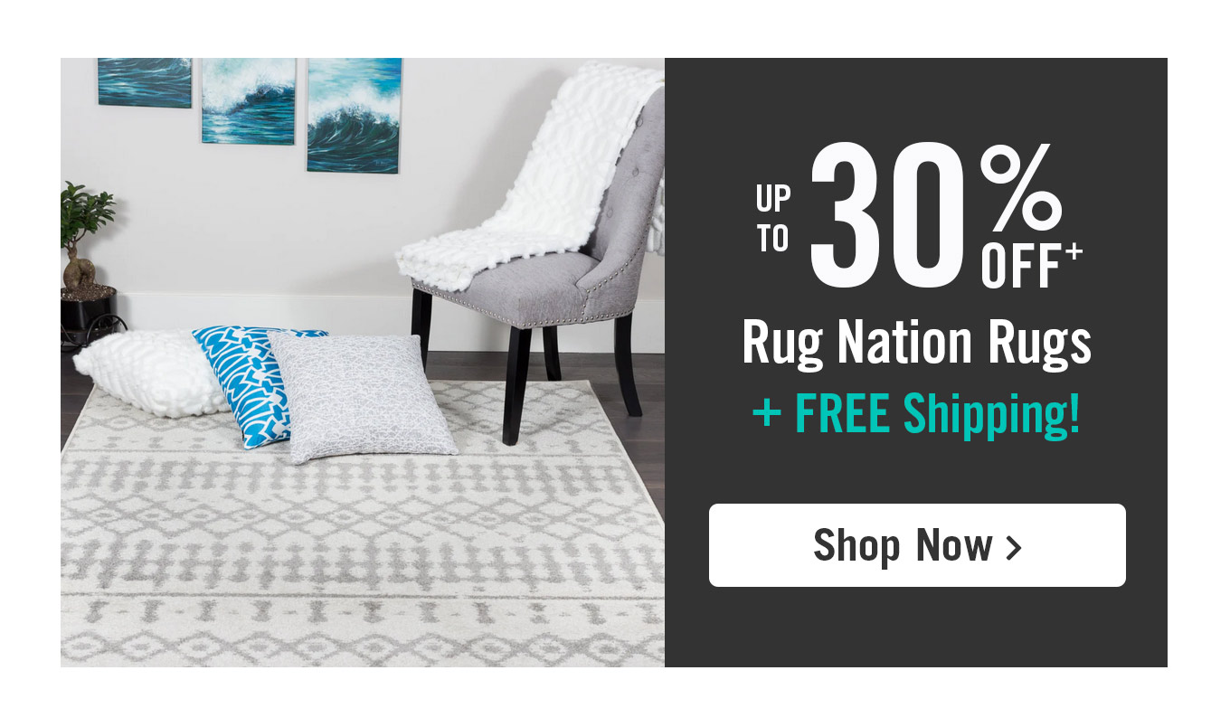 Up To 30% OFF Rug Nation Rugs plus free shipping.