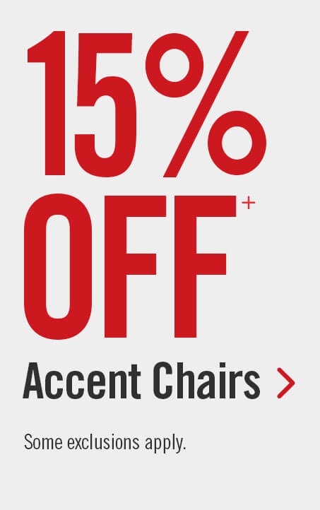 15% off Accent Chairs.