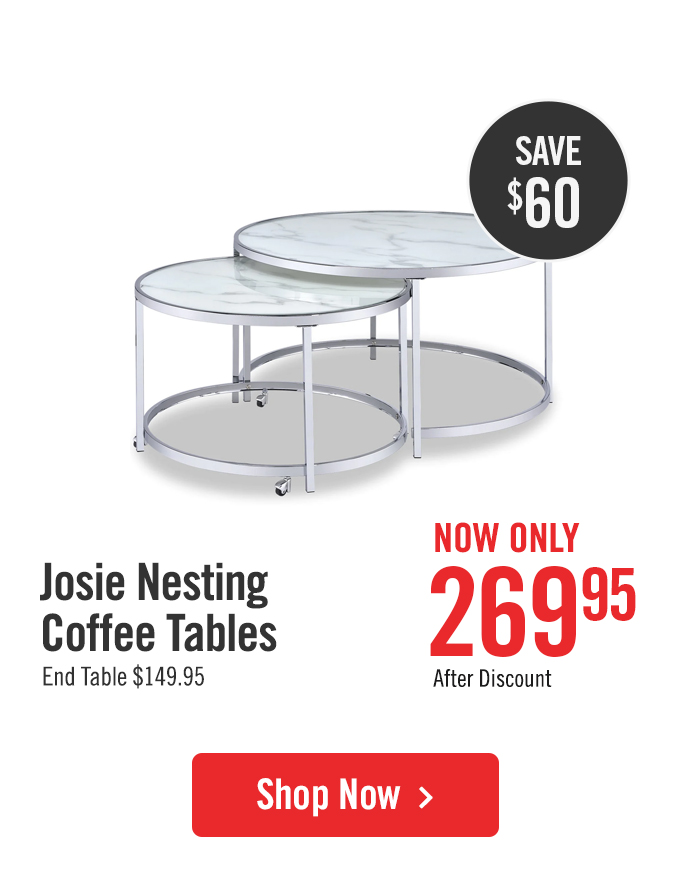 Josie nesting coffee tables.