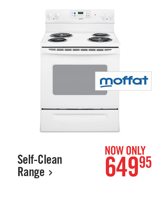 Moffat 30 Free Standing Self Clean Electric Range